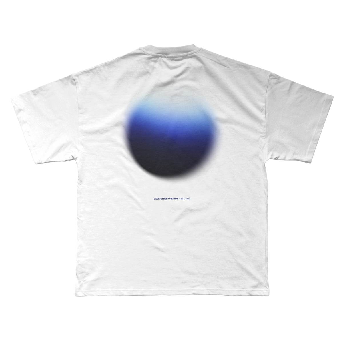 Schwarz zu Blau - Bielefelder Original- weißes T-Shirt - Fußball Grafik - Streetwear Bielefeld