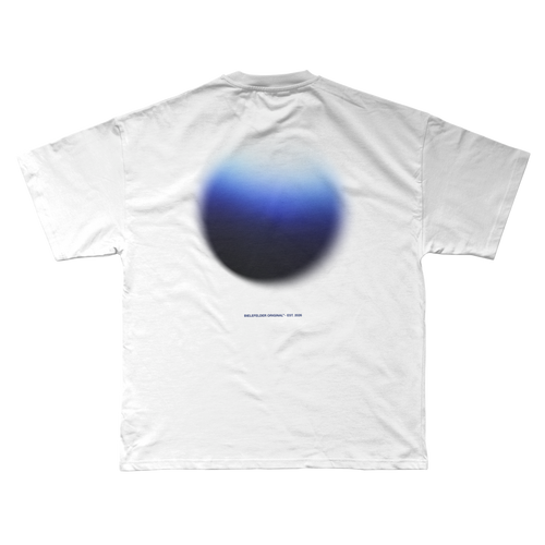 Schwarz zu Blau - Bielefelder Original- weißes T-Shirt - Fußball Grafik - Streetwear Bielefeld